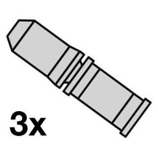 Shimano Kettennietstifte für HG 10-fach-Ketten im 3er-Set aus silbernem Metall