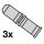 Shimano Kettennietstifte f&uuml;r HG 10-fach-Ketten im 3er-Set aus silbernem Metall