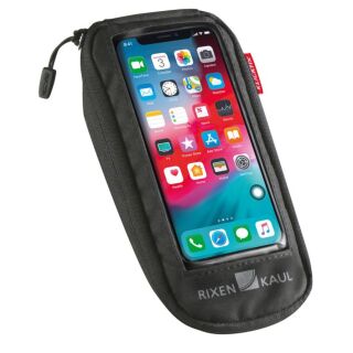 KLICKfix Smartphonetasche Comfort S mit Drehkupplung, transparentes Sichtfenster und Extrafach