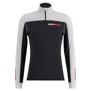 Swix Triac Dry Long Sleeve M in Schwarz/Weiß – Recyceltes Langlaufshirt für kühle Tage.
