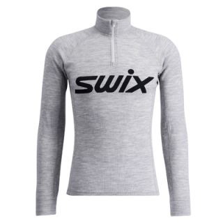RaceX Merino Half Zip M Baselayer aus 87 % Merinowolle und 13 % Polyamid für Wärme und Flexibilität.