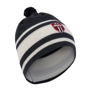 Swix Tradition Light Mütze in Snow White mit Bommel und Logo-Badge