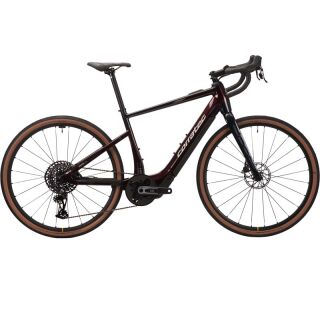 E-Gravelbike E-Gravel SX mit Bosch SX Motor und 400Wh Akku in Dark Red Dark Blue Silver