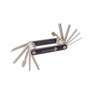 M-Wave Pocket F13 Multitool aus CrV-Stahl mit umfangreicher Werkzeugausstattung für Fahrradreparaturen