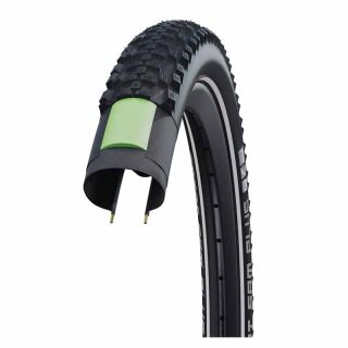 Schwalbe Smart Sam Plus 29 Zoll E-50 Reifen in Schwarz mit Reflexstreifen und DoubleDefense GreenGuard